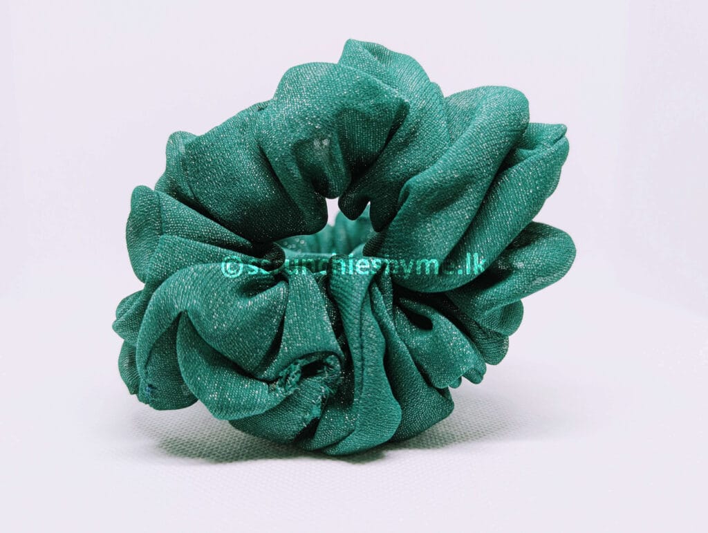 Emerald Glitz Scrunchie