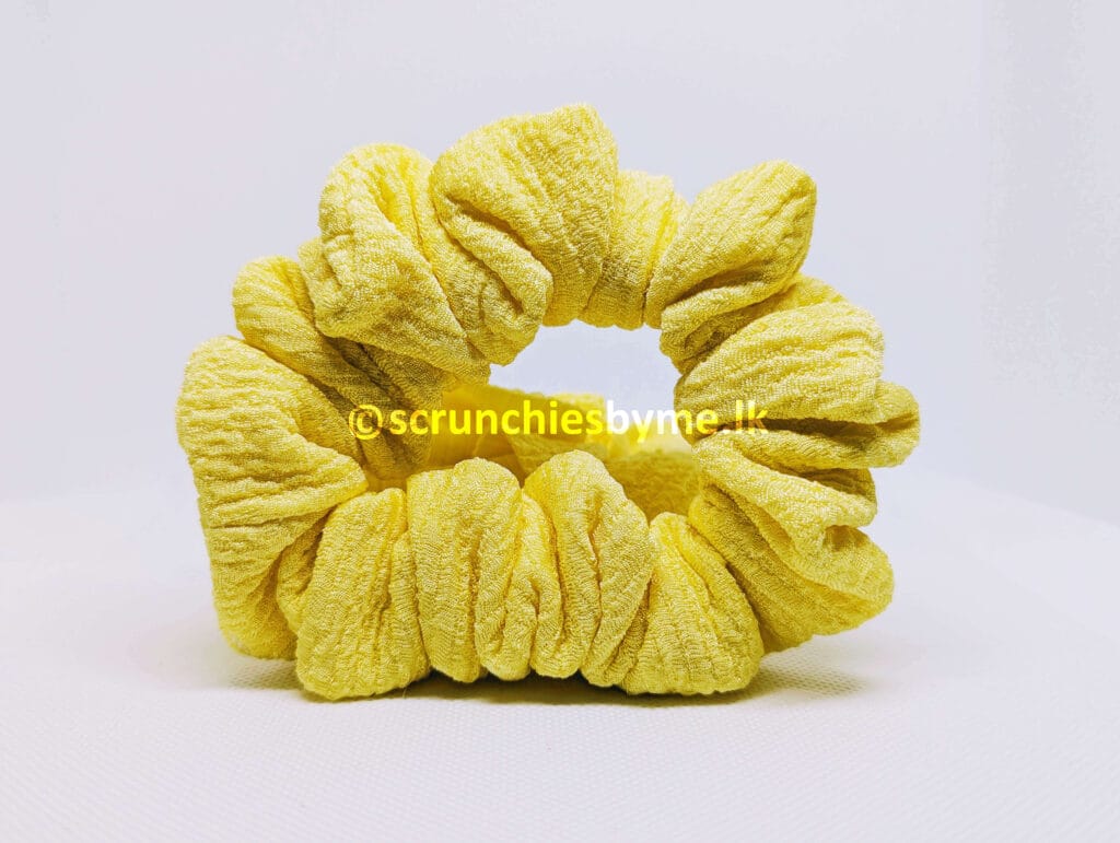 Lemon Crinkle Scrunchie