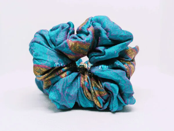 Teal Empress Scrunchie